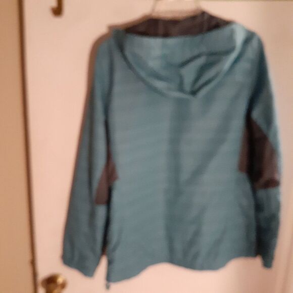 New Balance jacket turquoise blue windbreaker athleisure athletic track m 8 10 - Picture 10 of 10